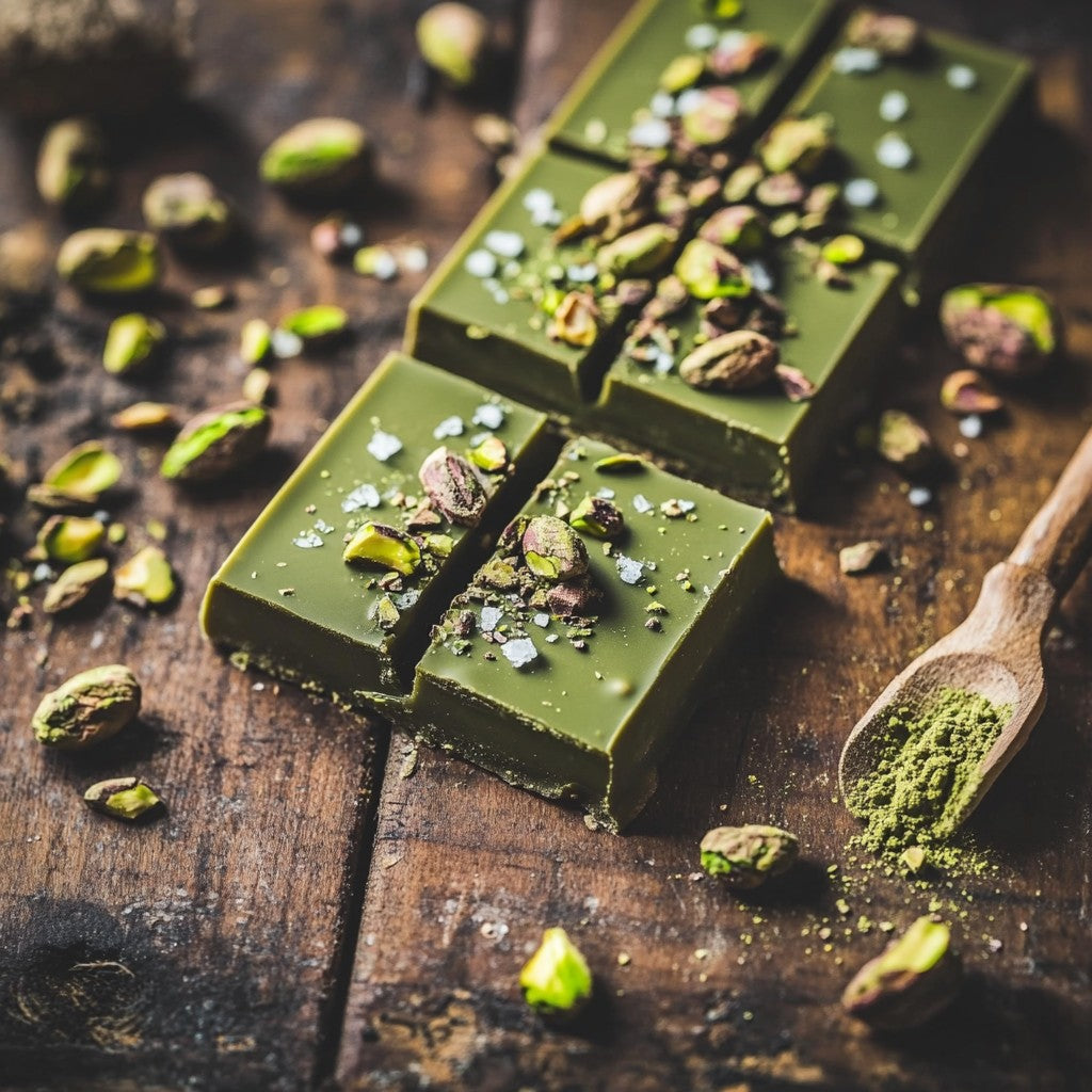 Barres de Chocolat au Matcha Fait Maison Image