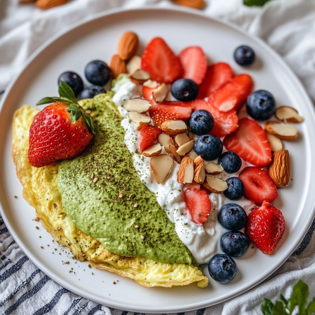 Omelette au Matcha – Un Twist Original pour un Petit Déjeuner Santé Image