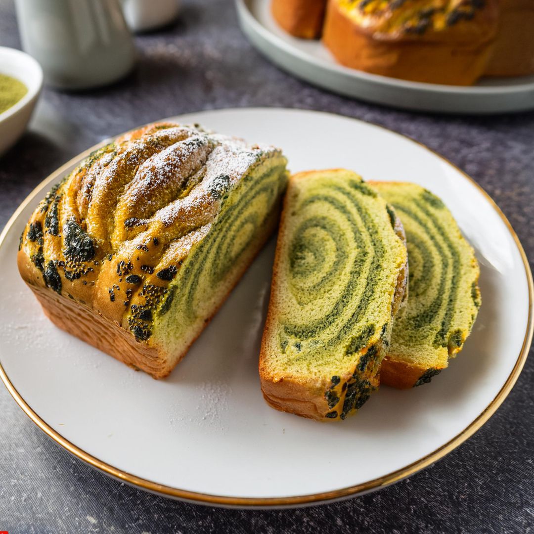 Brioche Léopard au Thé Matcha Image