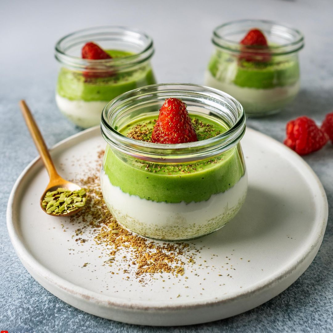 Panna Cotta Vegan à la Noix de Coco et Matcha Image